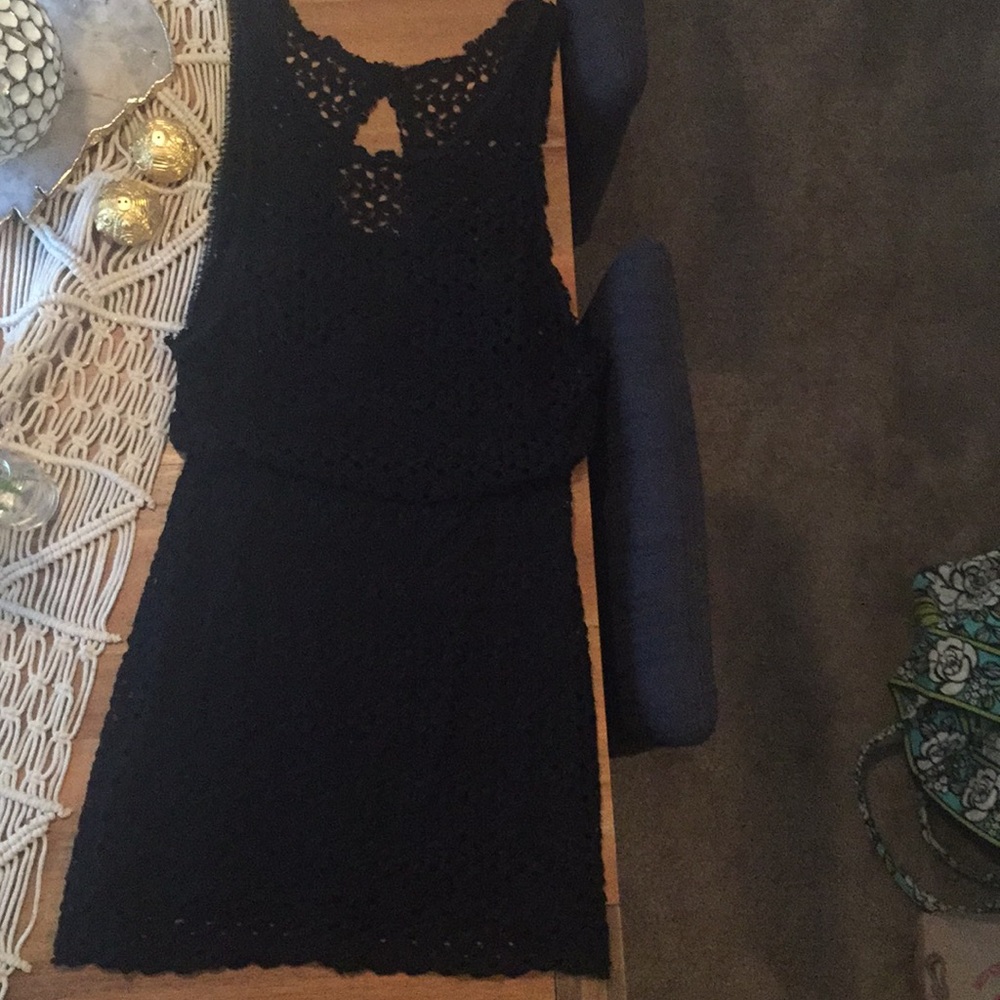 Black eyelitt free people dress size medium